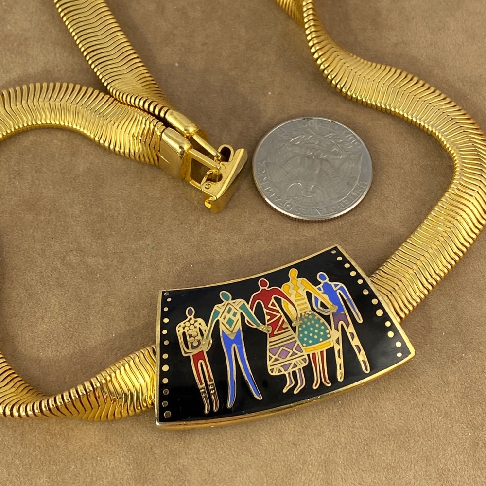 Laurel Burch Famlia Slider Gold Tone Necklace - Picture 4 of 9